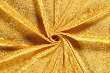 Sinterklaas - Velours de panne stof - donker geel - 5666-034