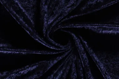 Karnevalsstoffe - Velours de panne - dunkelblau - 5666-008