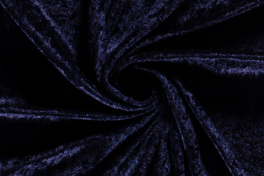 Verkleedkleding stoffen - Velours de panne stof - donkerblauw - 5666-008