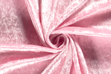 Velvet Stoffen - Velours de panne stof - lichtroze - 5666-011