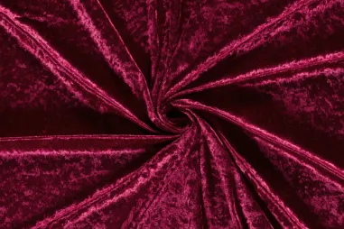 Velours de panne stoffen - Velours de panne stof - donker cherise - 5666-018