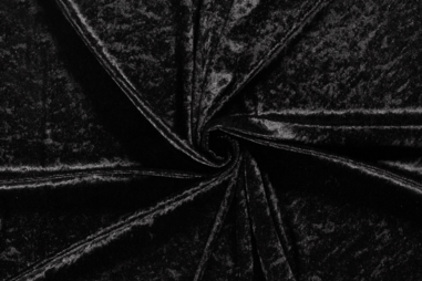 Sinterklaas - Velours de panne stof - zwart - 5666-069
