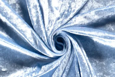 170gr/M² - Velours de panne stof - lichtblauw - 5666-002