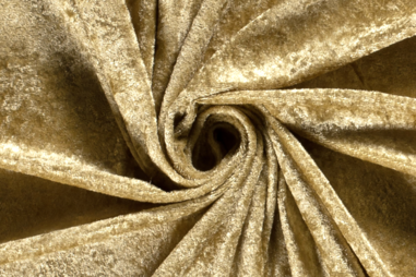 Gouden stoffen - Velours de panne stof - goudkleurig - 5666-080