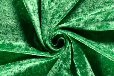 Sinterklaas - Velours de panne stof - grasgroen - 5666-025