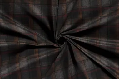 60% polyester, 35% viscose, 5% elastan - Tricot stof - punta di roma - geruit - multi - 22217-028