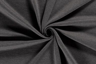 Zwarte stoffen - Fluweel stof - brush melange - zwart - 22243-069