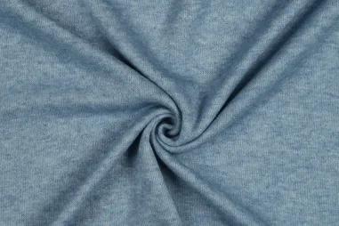 45% viscose, 35% polyester, 19% polyamide - Gebreide stof - lichtblauw melange - 4446-016