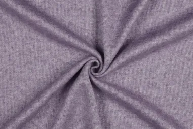 45% viscose, 35% polyester, 19% polyamide - Gebreide stof - lila melange - 4446-018