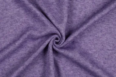 45% viscose, 35% polyester, 19% polyamide - Gebreide stof - paars melange - 4446-018