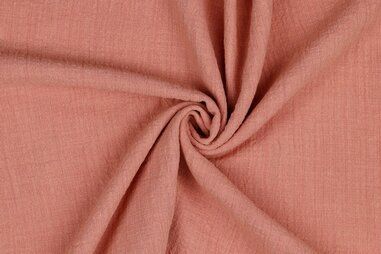 Pommé - Katoen stof - slub washed - roze - 7477-007