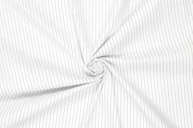 70% Polyester, 27% Baumwolle, 3% Spandex - Katoen stof - gestreept - wit blauw - 20632-003
