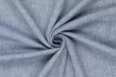 Overhemd - Linnen stof - linnenmix - Herringbone - grijsblauw - 90028-690