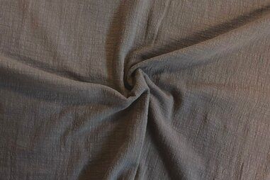 Fleece katoen Sherpa stoffen - Katoen stof - slub washed - taupe - 7477-004