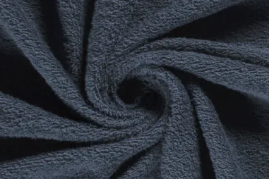 Aankleedkussen stoffen - Badstof - dubbel gelust - staalblauw - 2900-006