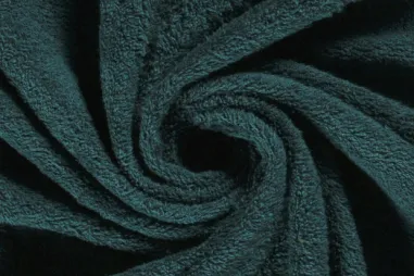 90% katoen,10% polyester stoffen - Badstof - dubbel gelust - petrol - 2900-024