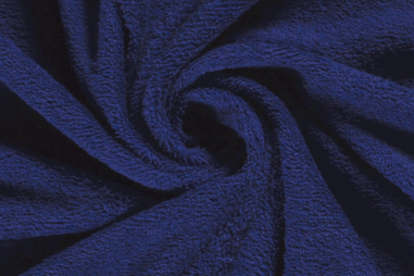90% katoen, 10% polyester stoffen - Badstof - dubbel gelust - kobaltblauw - 2900-005