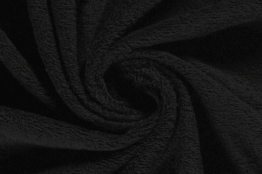 90% katoen, 10% polyester stoffen - Badstof - dubbel gelust - zwart - 2900-069