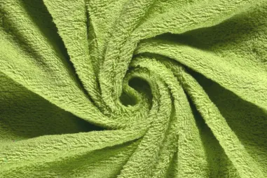 90% katoen,10% polyester stoffen - Badstof - dubbel gelust - appelgroen - 2900-023