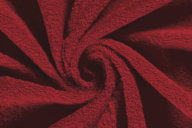 90% katoen, 10% polyester stoffen - Badstof - dubbel gelust - rood - 2900-015