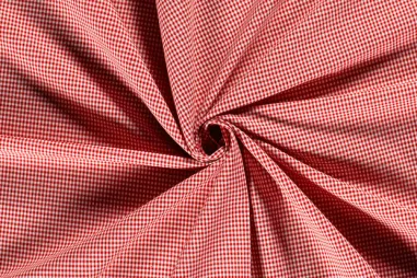 Babydeken stoffen - Katoen stof - boerenbont mini ruitje rood - 0.2 - 5581-015