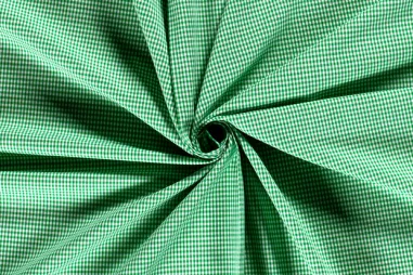 Babydeken stoffen - Katoen stof - boerenbont mini ruitje groen - 0.2 - 5581-025 op=op