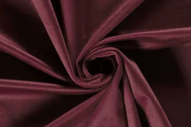 Gordijnstoffen - Intereur en decoratiestof velvet - wijnrood - 1500-019