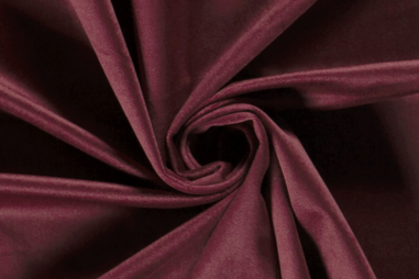 Interieurstoffen - Polyester stof - Intereur en decoratiestof velvet - wijnrood - 1500-019