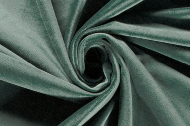 Groene stoffen - Interieur en decoratiestof velvet - donker mint - 1500-022