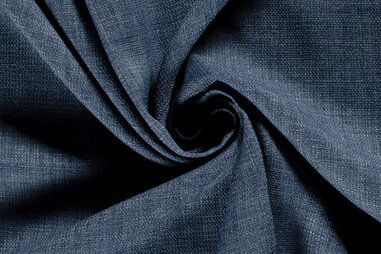 Gordijnstoffen - Interieur en decoratiestof - linnenlook - staalblauw - 1400-007