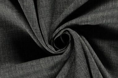 Decoratie en aankleding stoffen - interieur en decoratiestof - linnenlook - donker grijs - 1400-067