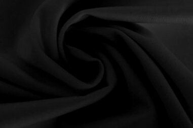 Zwarte stoffen - Stretch stof - Satin stretch - zwart - 0748-999