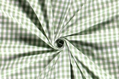 Boerenbont stoffen - Katoen stof - boerenbont ruit (1cm) - oudgroen - 5635-021