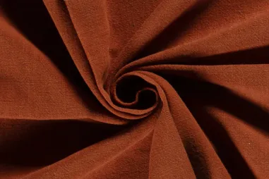 Kastanje stoffen - Linnen stof - mix - stone washed - kastanje - 2155-056