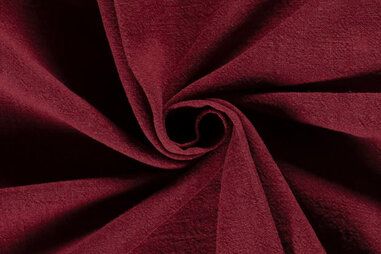 255gr/M² - Linnen stof - ramie - stone washed - bordeaux - 2155-018