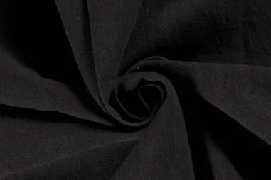 Jas stoffen - Linnen stof - Gewassen Ramie - zwart - 2155-069