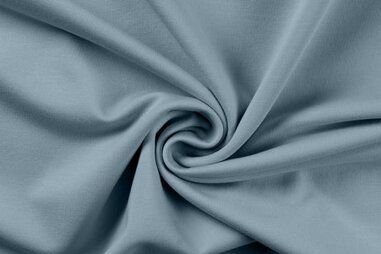 French Terry stoffen - Tricot stof - French Terry - dusty blauw - 0196-920