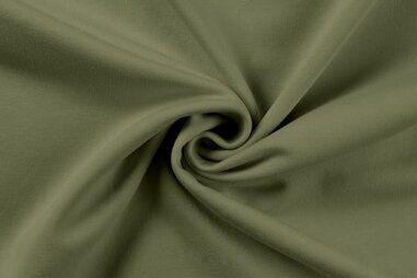 KC - Quality stoffen - Tricot stof - french terry - khaki - 0196-270