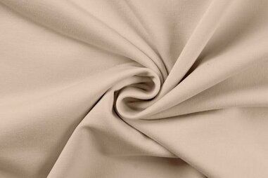 Zandbeige stoffen - Tricot stof - French Terry - zand - 0196-520