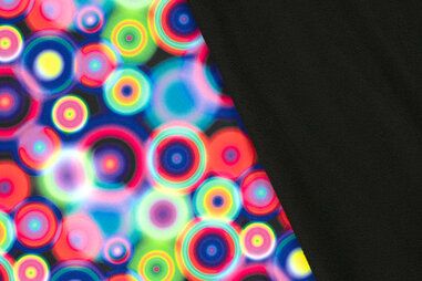 Multi kleur stoffen - Softshell stof - digitaal cirkels - multi - 21630-005