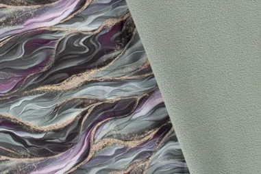 Softshell stof - Softshell stof - digitaal abstract - donkermint - 20426-022