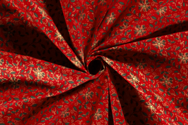 Soepele stoffen - Kerst katoen stof - kerst motief - rood - 20723-015