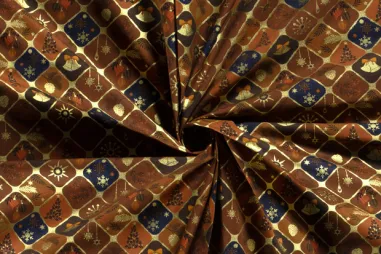 Rode stoffen - Kerst katoen stof - kerst motief - brique - 20751-056