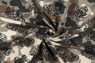By Poppy najaar / winter 2024 - Jersey - French Terry - Armee - taupe - 23/3084-004