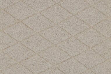 Zachte stoffen - Polyester stof - teddy - geruit - beige - 23/3352-002