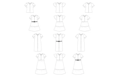 Bel'Etoile naaipatronen - Bel'Etoile - Zada blouse en jurk voor dames en tieners