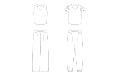 Bel'Etoile naaipatronen - Bel'Etoile - Nia top en broek voor dames en tieners