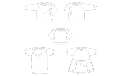 Bel'Etoile naaipatronen - Bel'Etoile naaipatroon - Isa sweater, jurk en top kids