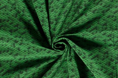 Winddichte stoffen - Sofsthell stof - speelgoedblokjes - groen - 20433-025