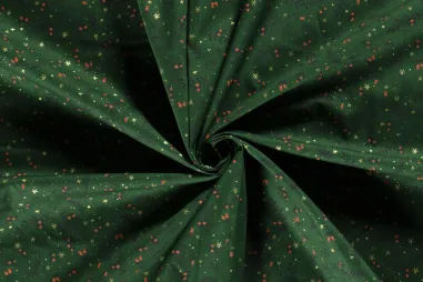 Kerst stoffen - Kerststof - katoen poplin - kersttak - groen - 20716-025